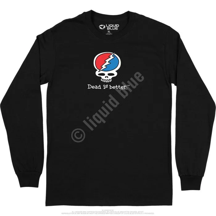 Liquid Blue Long Sleeve Men Steal Your Face Dead Is Better Long Sleeve TShirt Liquid Blue Long Sleeve Men Steal Your Face Dead Is Better Long Sleeve TShirt