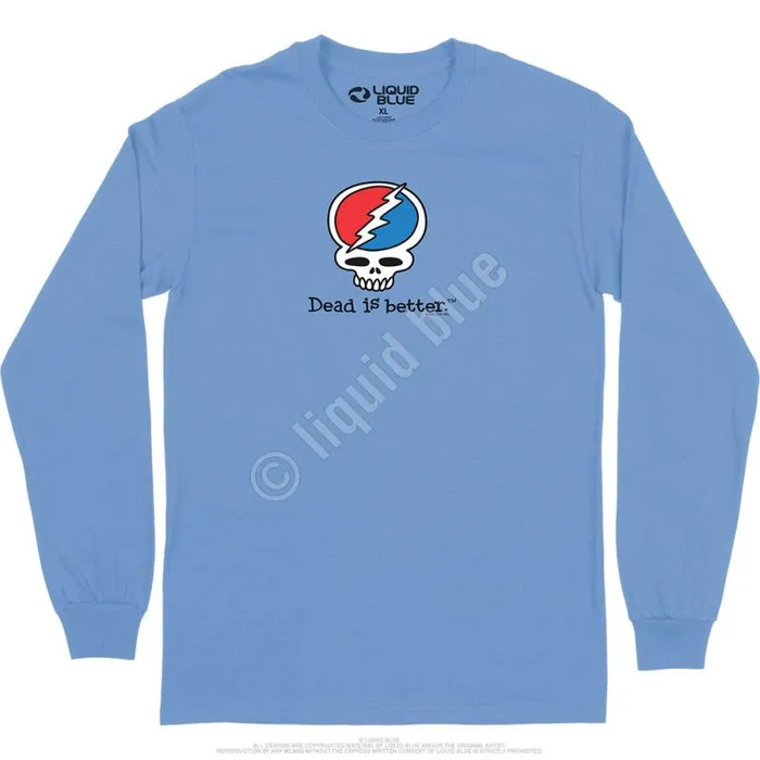 Liquid Blue Long Sleeve Men Steal Your Face Dead Is Better Long Sleeve TShirt Liquid Blue Long Sleeve Men Steal Your Face Dead Is Better Long Sleeve TShirt
