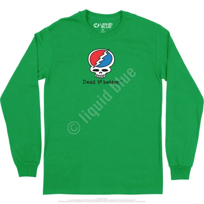 Liquid Blue Long Sleeve Men Steal Your Face Dead Is Better Long Sleeve TShirt Liquid Blue Long Sleeve Men Steal Your Face Dead Is Better Long Sleeve TShirt