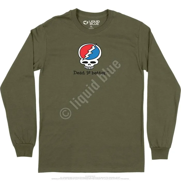 Liquid Blue Long Sleeve Men Steal Your Face Dead Is Better Long Sleeve TShirt Liquid Blue Long Sleeve Men Steal Your Face Dead Is Better Long Sleeve TShirt