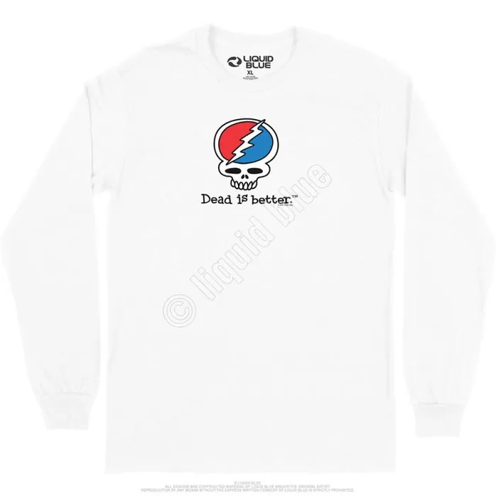 Liquid Blue Long Sleeve Men Steal Your Face Dead Is Better Long Sleeve TShirt Liquid Blue Long Sleeve Men Steal Your Face Dead Is Better Long Sleeve TShirt