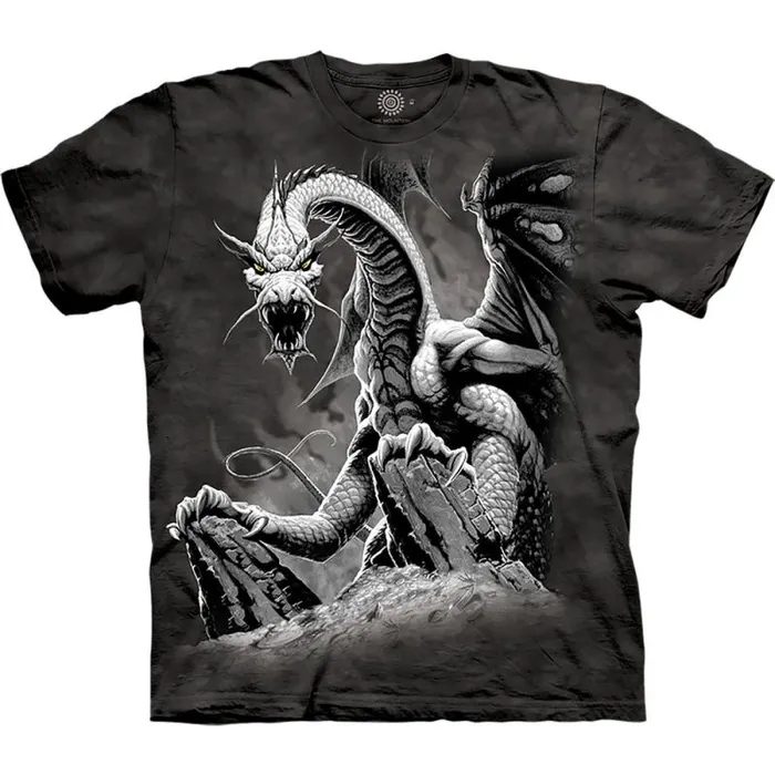 Liquid Blue TShirt Men Black Dragon Classic Cotton TShirt