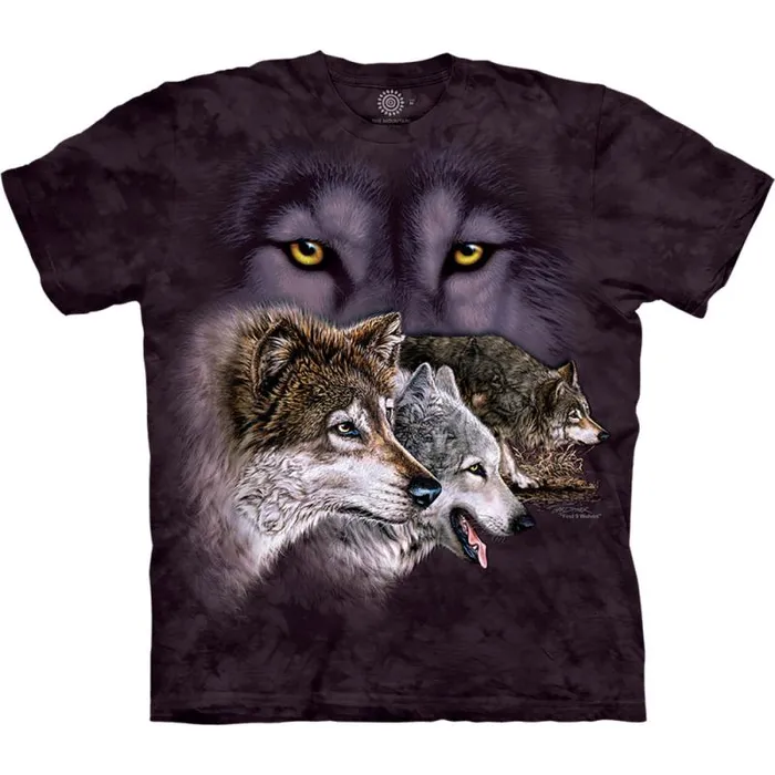 Liquid Blue TShirt Men Find 9 Wolves Classic Cotton TShirt