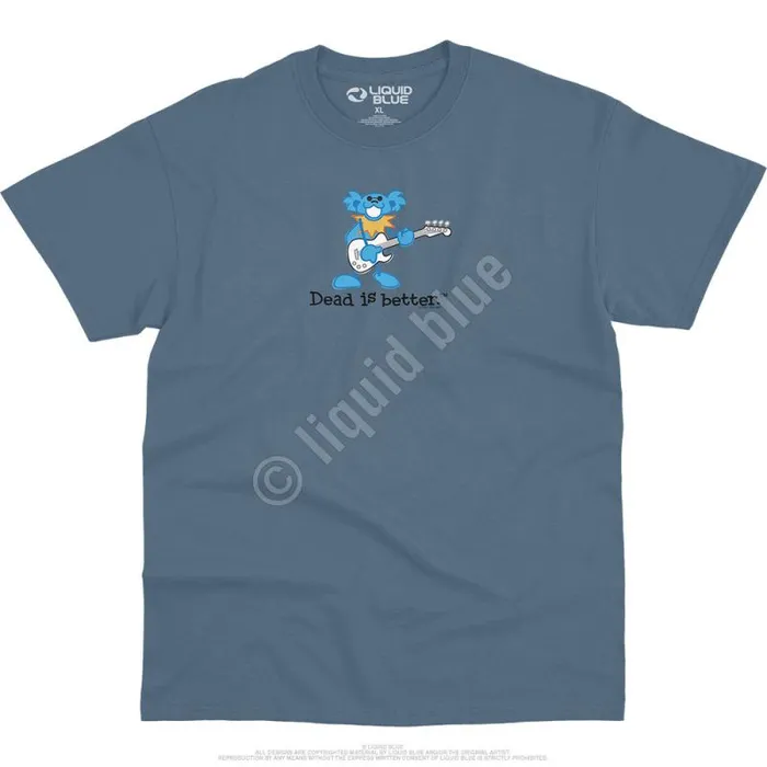Liquid Blue TShirt Men Guitar Dead Is Better TShirt