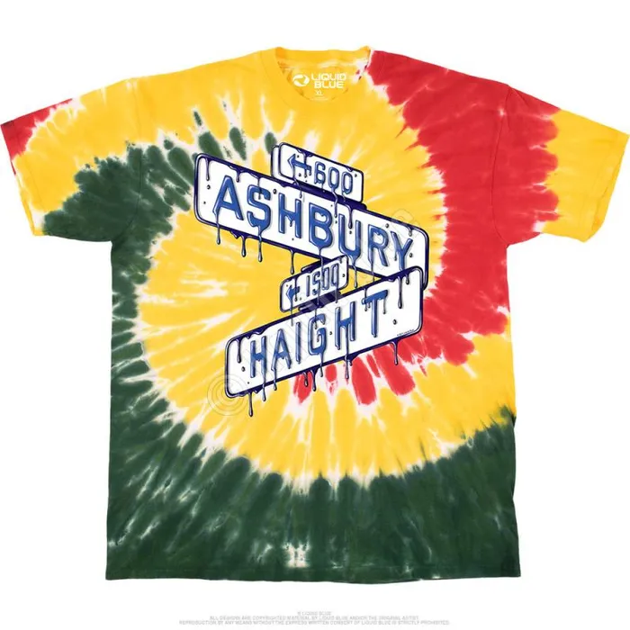 Liquid Blue TShirt Men Haight Ashbury Sign TShirt