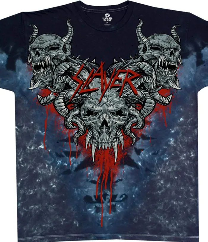 Liquid Blue TShirt Men Hell Awaits TieDye TShirt
