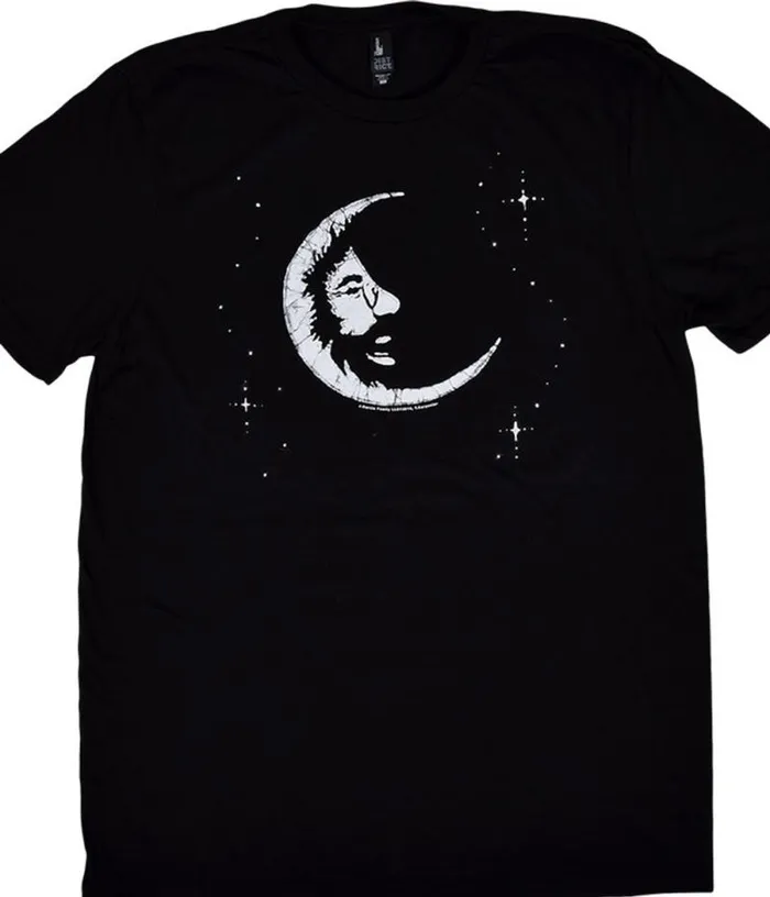 Liquid Blue TShirt Men Jerry Moon Black TShirt