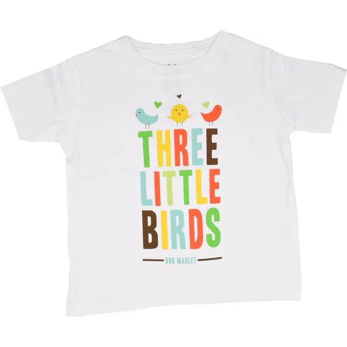 Liquid Blue Toddler Kids Marley Bird Hearts Toddler White TShirt