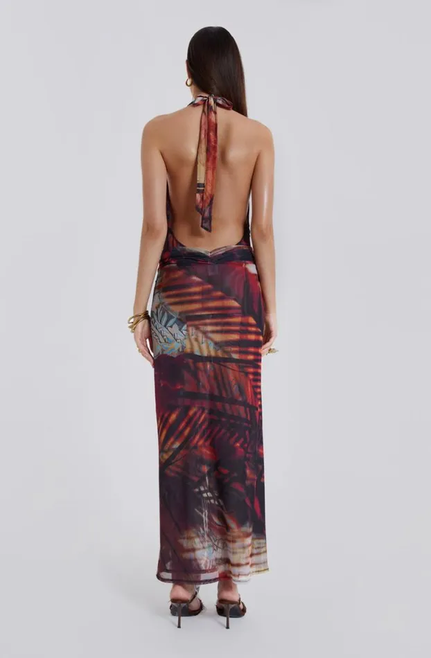Maxi Dresses Women Jaded London Cindy Plunge Maxi Dress In Red