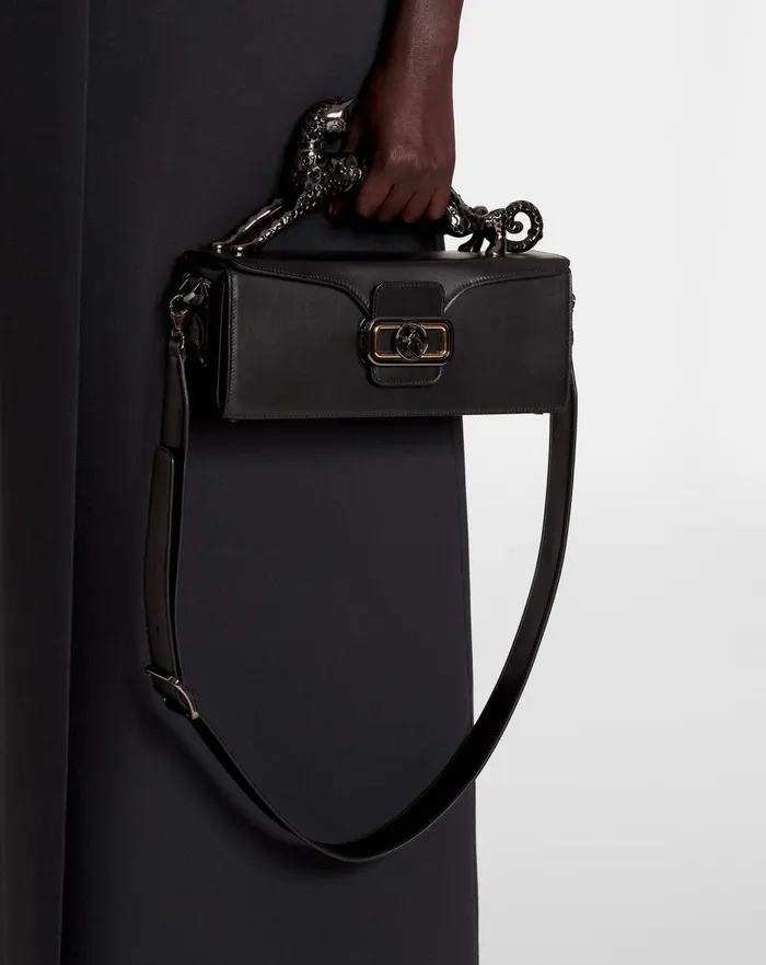 Medium Pencil Cat Leather Bag Black Women Lanvin Tote Bags and Top Handle Bags Medium Pencil Cat Leather Bag Black Women Lanvin Tote Bags and Top Handle Bags