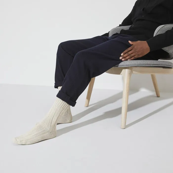 Men Birkenstock Socks Cotton Twist Off White