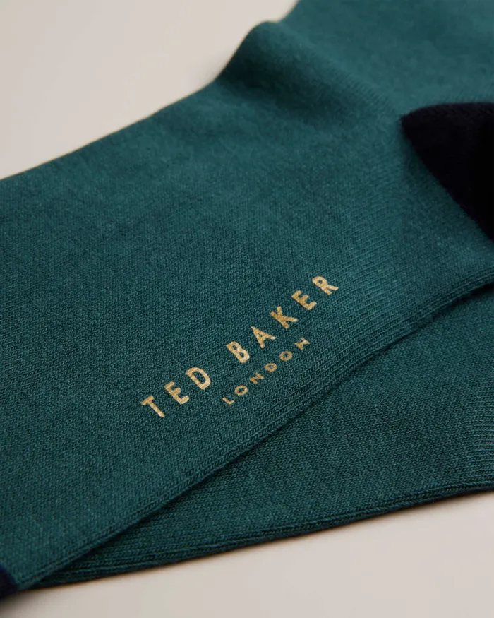 Men CLASIC 8211 Plain Socks Dark Green Ted Baker Socks