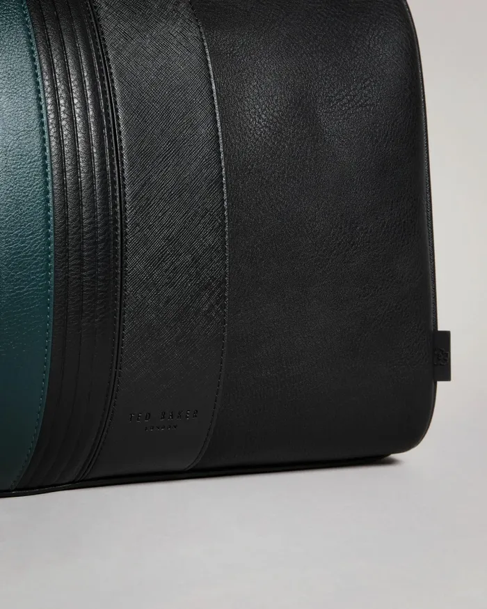 Men EVYDAY 8211 Striped PU Holdall Black Ted Baker Holdalls and Weekend Bags Men EVYDAY 8211 Striped PU Holdall Black Ted Baker Holdalls and Weekend Bags
