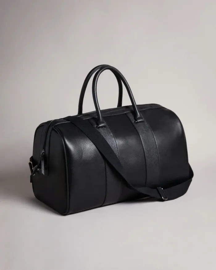 Men EVYDAY 8211 Striped PU Holdall Black Ted Baker Holdalls and Weekend Bags Men EVYDAY 8211 Striped PU Holdall Black Ted Baker Holdalls and Weekend Bags