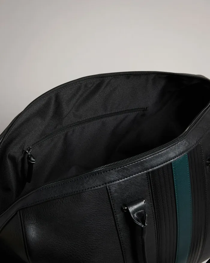 Men EVYDAY 8211 Striped PU Holdall Black Ted Baker Holdalls and Weekend Bags Men EVYDAY 8211 Striped PU Holdall Black Ted Baker Holdalls and Weekend Bags