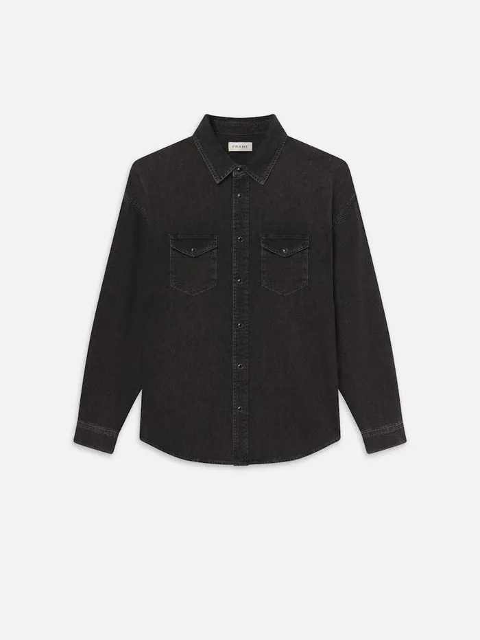 Men FRAME Denim Shirts Modern Western Shirt