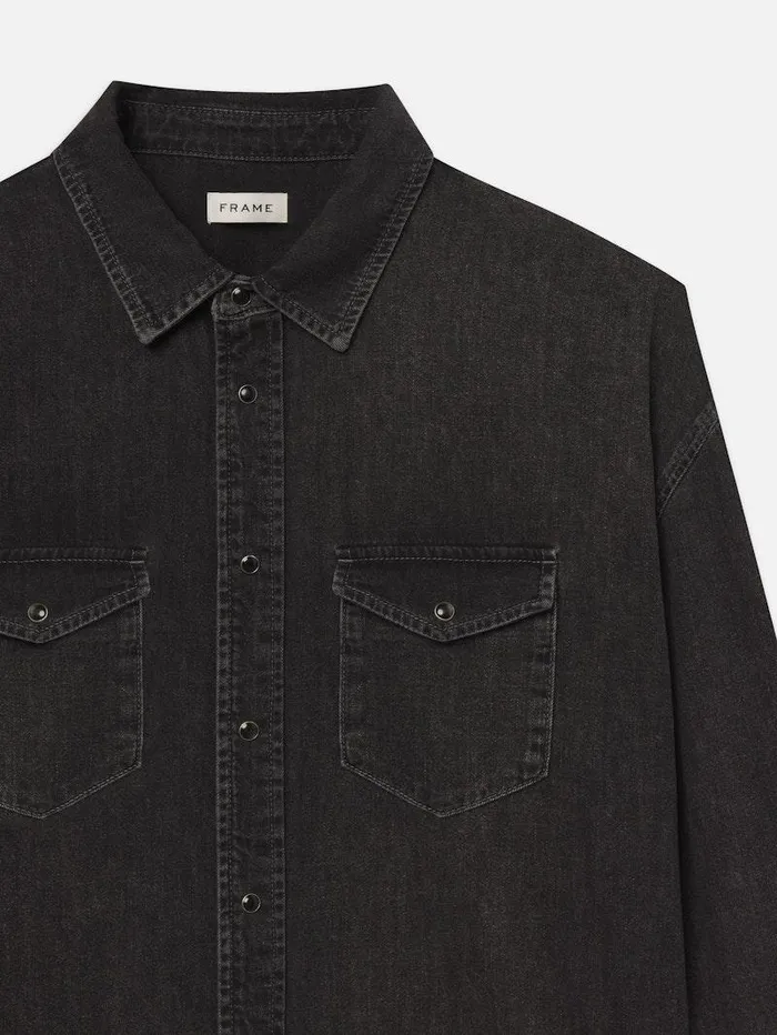 Men FRAME Denim Shirts Modern Western Shirt Men FRAME Denim Shirts Modern Western Shirt