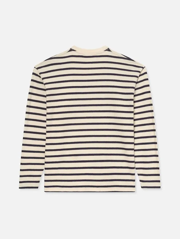 Men FRAME Tees and Polos Long Sleeve Relaxed Striped Tee Men FRAME Tees and Polos Long Sleeve Relaxed Striped Tee