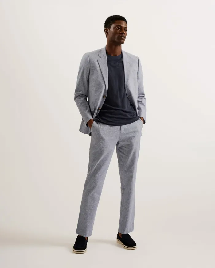 Men FRANKJ 8211 Slim Fit Pinstripe Cotton Blazer Light Grey Ted Baker Suits Men FRANKJ 8211 Slim Fit Pinstripe Cotton Blazer Light Grey Ted Baker Suits