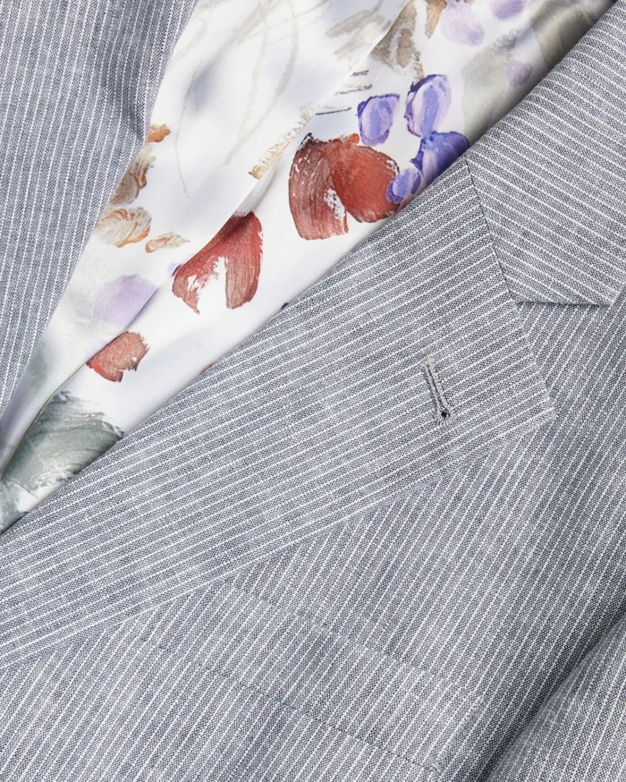 Men FRANKJ 8211 Slim Fit Pinstripe Cotton Blazer Light Grey Ted Baker Suits Men FRANKJ 8211 Slim Fit Pinstripe Cotton Blazer Light Grey Ted Baker Suits