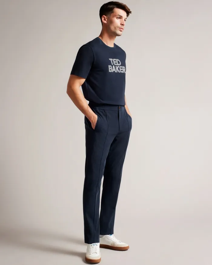 Men KENEDY 8211 Short Sleeve Regular Fit Branded TShirt Navy Ted Baker Tops Men KENEDY 8211 Short Sleeve Regular Fit Branded TShirt Navy Ted Baker Tops