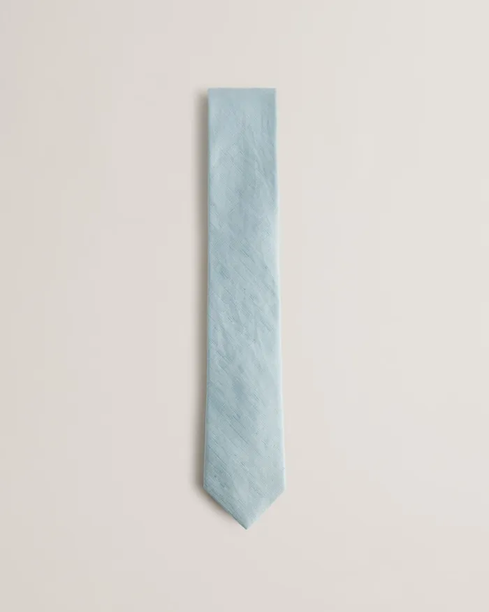 Men LYRE 8211 Texture Silk Linen Tie Sky Blue Ted Baker Ties and Bowties Men LYRE 8211 Texture Silk Linen Tie Sky Blue Ted Baker Ties and Bowties