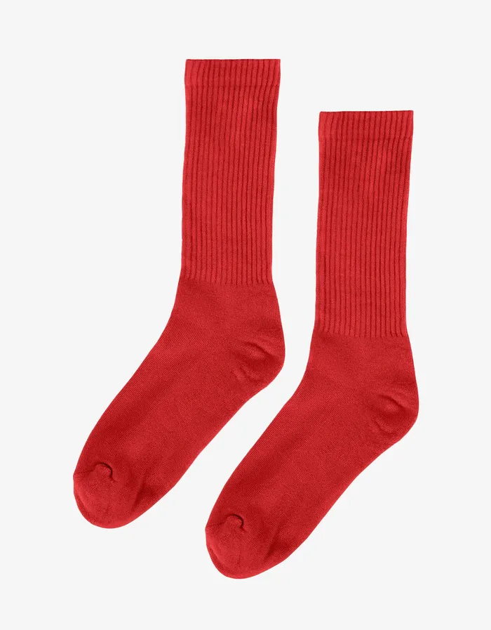 Men Organic Active Sock 8211 Scarlet Red Socks Colorfulstandard