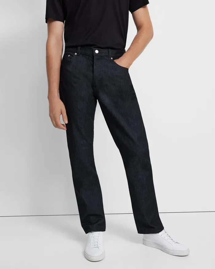 Men Pants Theory Helmut Lang And Uniqlo Classic Cut Jean In Denim Black