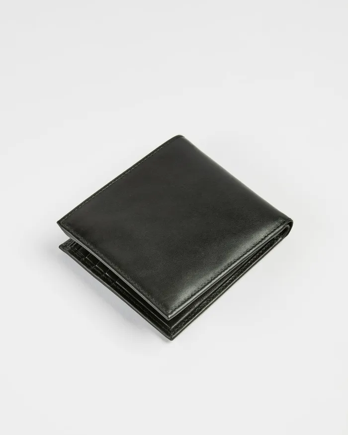 Men PRUG 8211 Leather Bifold Wallet With Coin Pocket Black Ted Baker Wallets and Cardholders