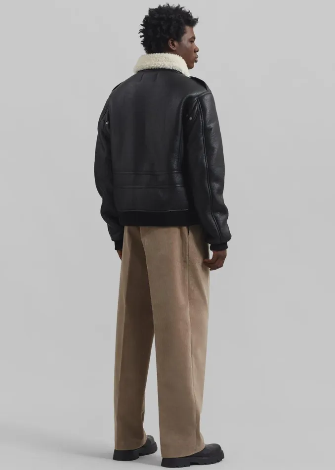 Men Richter Shearling Jacket 8211 Black The Frankie Shop Outerwear
