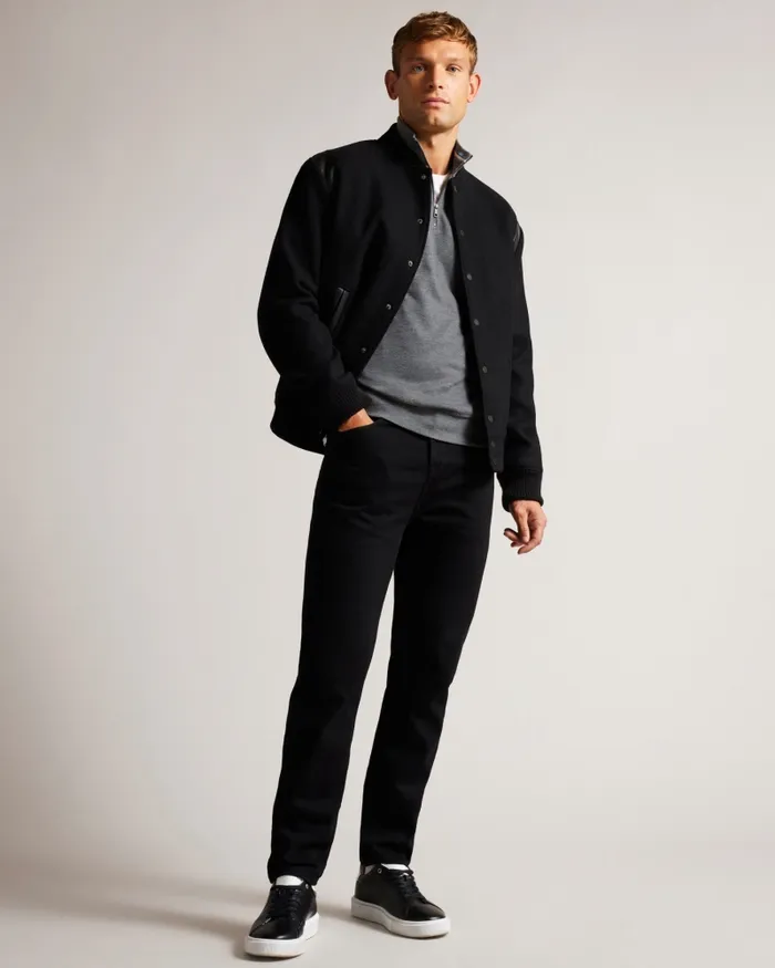 Men SANOT 8211 Long Sleeve Funnel Neck Jumper Greymarl Ted Baker Tops Men SANOT 8211 Long Sleeve Funnel Neck Jumper Greymarl Ted Baker Tops