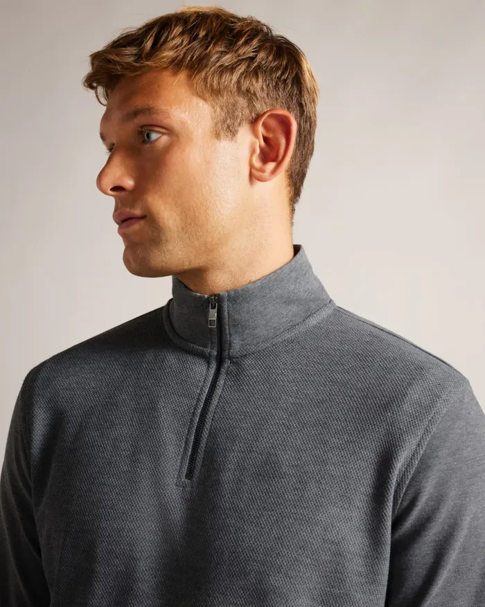 Men SANOT 8211 Long Sleeve Funnel Neck Jumper Greymarl Ted Baker Tops Men SANOT 8211 Long Sleeve Funnel Neck Jumper Greymarl Ted Baker Tops