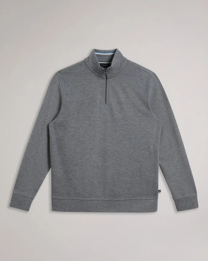 Men SANOT 8211 Long Sleeve Funnel Neck Jumper Greymarl Ted Baker Tops Men SANOT 8211 Long Sleeve Funnel Neck Jumper Greymarl Ted Baker Tops