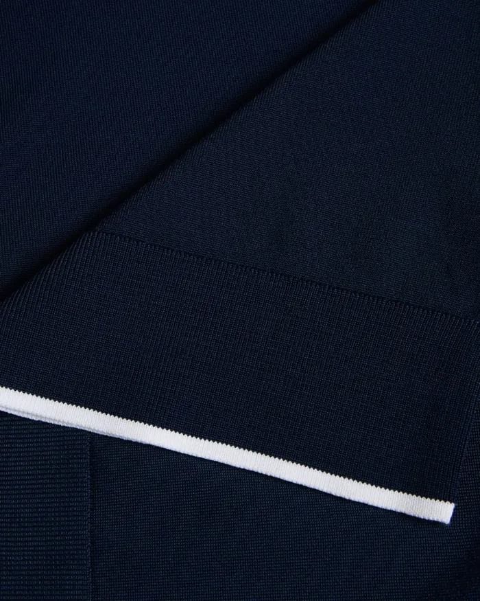 Men STORTFO 8211 Short Sleeve Rayon Polo Shirt Navy Ted Baker Jumpers and Knitwear Men STORTFO 8211 Short Sleeve Rayon Polo Shirt Navy Ted Baker Jumpers and Knitwear