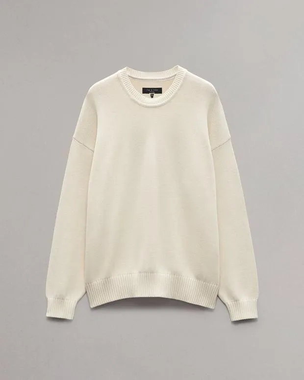 Men Sweaters Rag and Bone Clarkson Cotton Sweater Turtledove