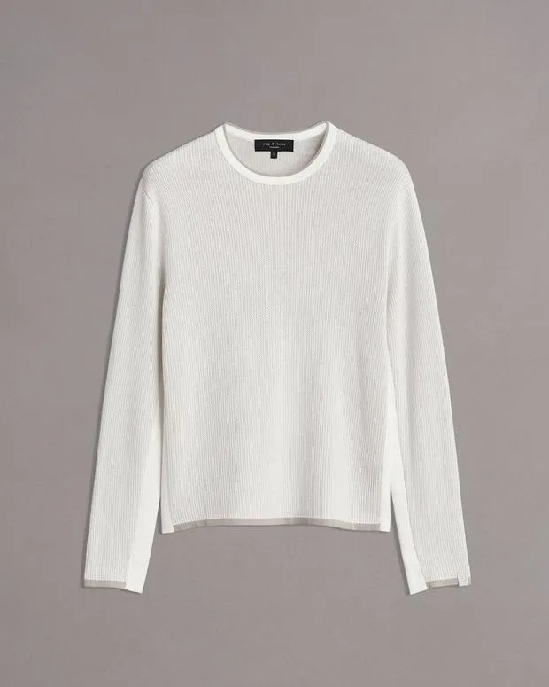 Men Sweaters Rag and Bone Harvey Crew Ivory