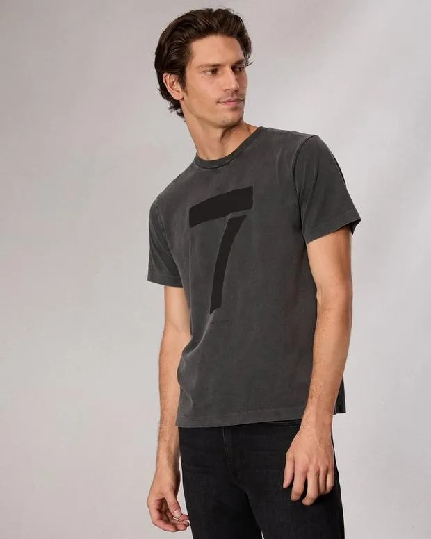 Men TShirts and Henleys Rag and Bone Rb Number 7 TShirt Washed Black