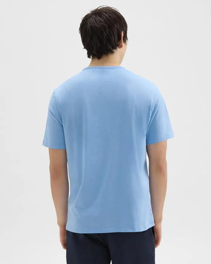 Men TShirts Polos Theory Precise Tee In Pima Cotton Jersey Powder Blue