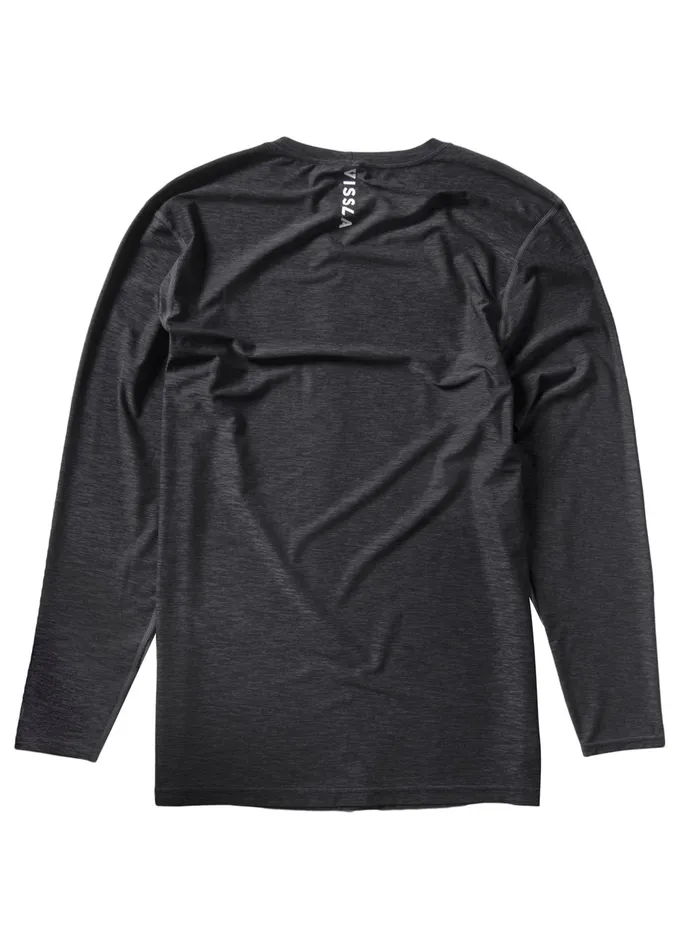 Men Twisted Eco Long Sleeve Lycra Rash Guard Black Heather Wetsuit Tops and Lycra Vissla Men Twisted Eco Long Sleeve Lycra Rash Guard Black Heather Wetsuit Tops and Lycra Vissla