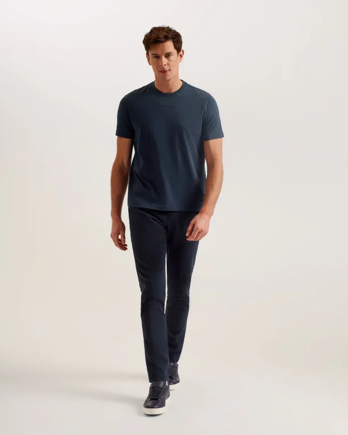 Men WISKIN 8211 Branded Regular Fit TShirt Navy Ted Baker Tops Men WISKIN 8211 Branded Regular Fit TShirt Navy Ted Baker Tops