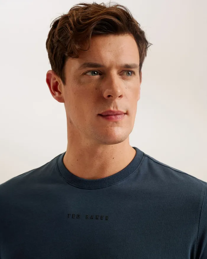 Men WISKIN 8211 Branded Regular Fit TShirt Navy Ted Baker Tops Men WISKIN 8211 Branded Regular Fit TShirt Navy Ted Baker Tops