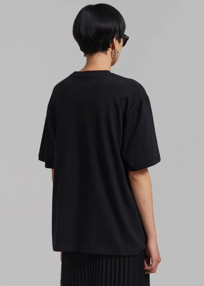 MenWomen Faro Boxy Tee 8211 Black The Frankie Shop Tops