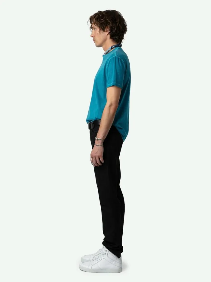 Men Zadig and Voltaire TShirts Jimmy Insignia Tshirt Curacao Men Zadig and Voltaire TShirts Jimmy Insignia Tshirt Curacao