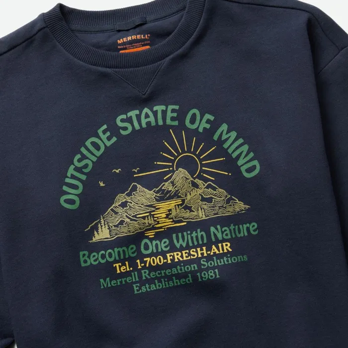 Merrell Outside State Of Mind Crew Navy Women Tops
