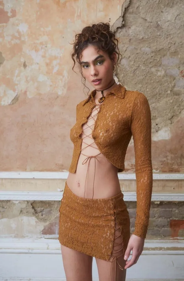 Mini Skirts Women Jaded London Coyote Lace Mini Skirt