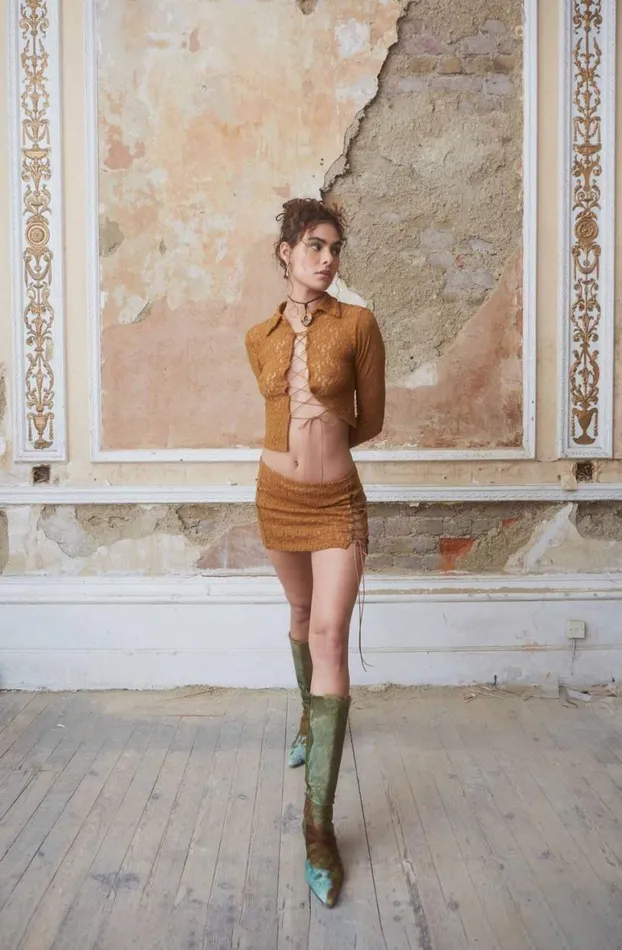 Mini Skirts Women Jaded London Coyote Lace Mini Skirt