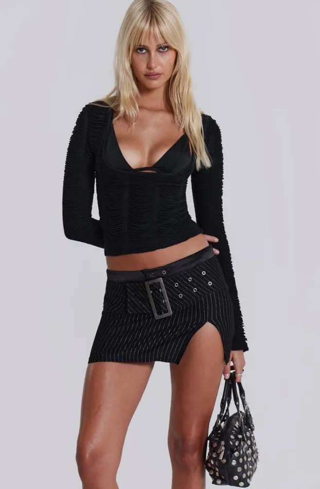 Mini Skirts Women Jaded London Girlfriend Belted Mini Skirt