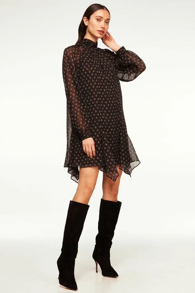 Misa Los Angeles Cindy Dress Black Lapis Eye Women Dresses