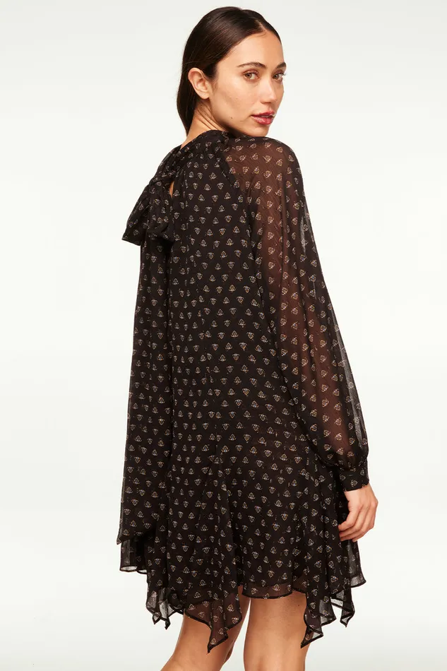 Misa Los Angeles Cindy Dress Black Lapis Eye Women Dresses