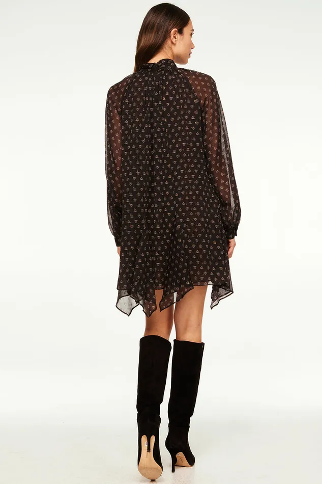 Misa Los Angeles Cindy Dress Black Lapis Eye Women Dresses